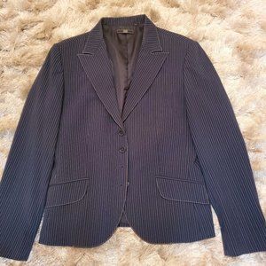 Pinstripe Navy Blazer